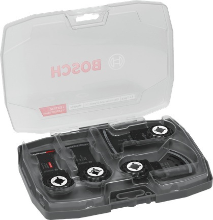 „Bosch“ elektriko ir gipso kartono komplektas, 5 dalių, dėkle.